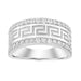 MEN'S BAND 1.00CT ROUND DIAMOND 14K WHITE GOLD (SI QUALITY)
