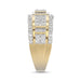 MEN'S BAND 1.00CT ROUND/BAGUETTE DIAMOND 10K YELLOW GOLD