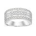 MEN'S BAND 1.00CT ROUND DIAMOND 14K WHITE GOLD (SI QUALITY)