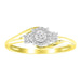 LADIES RING 0.15CT ROUND DIAMOND 10K YELLOW GOLD