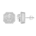 Sterling Silver 0.25CT Round Diamond Medusa Head Stud Earrings In Luxury Diamond Earrings For Women