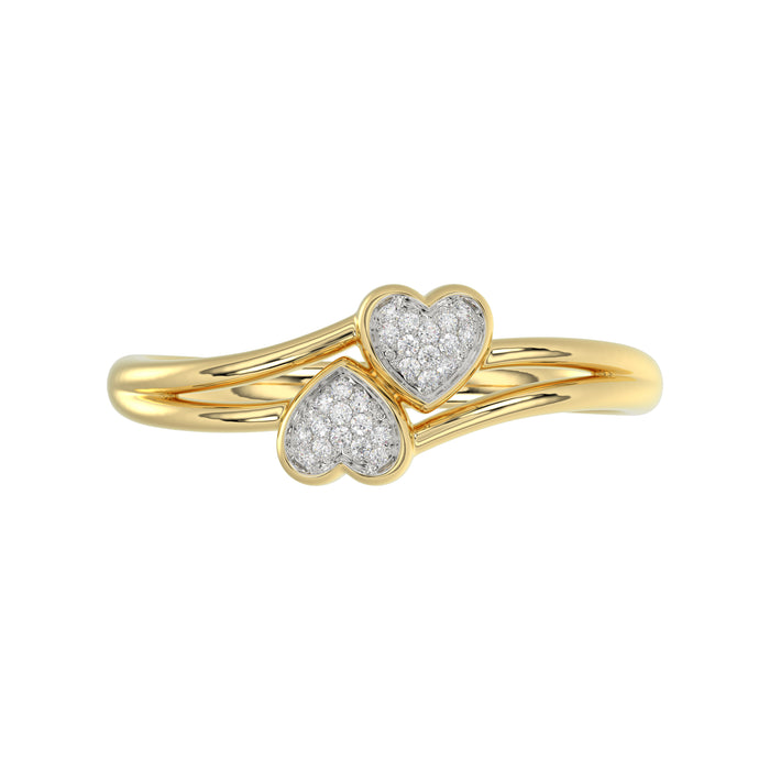 LADIES RING 0.05CT ROUND DIAMOND 10K YELLOW GOLD
