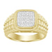MEN'S RING 0.50CT ROUND DIAMOND 10K YELLOW GOLD