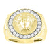 MEN'S RING 0.25CT ROUND DIAMOND 10K YELLOW GOLD