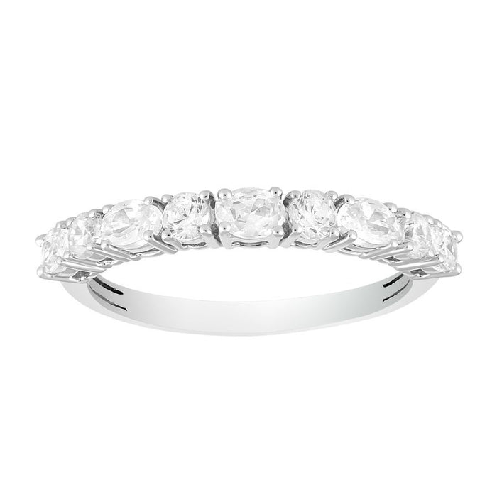 LADIES RING 0.75CT ROUND/OVAL DIAMOND 14K WHITE GOLD