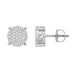 LADIES STUD EARRINGS 1.00CT ROUND DIAMOND 10K WHITE GOLD