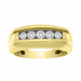 MEN'S BAND 0.50CT ROUND DIAMOND 14K YELLOW GOLD