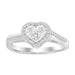 LADIES RING 0.25CT ROUND/BAGUETTE DIAMOND 10K WHITE GOLD