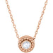 Ladies Diamond Beaded Slide Necklace (I1, G-H) — 14K Rose Gold