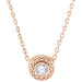 Ladies Natural Diamond Slide Necklace (I1, G-H) — 14K Rose Gold