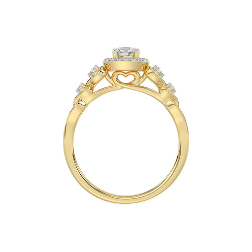 LADIES RING 0.20CT ROUND DIAMOND 10K YELLOW GOLD