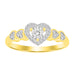 LADIES RING 0.16CT ROUND DIAMOND 10K YELLOW GOLD