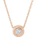 Ladies Natural Diamond Necklace (I1, G-H) — 14K Rose Gold