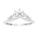 LADIES RING 0.25CT ROUND/MARQUISE DIAMOND 10K WHITE GOLD