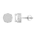 Elegant Cluster Diamond Fashion Earrings 0.25CT Round Diamond In White Sterling Silver