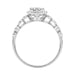 Women’S Sterling Silver 0.12Ct Round Diamond Heart Promise Ring Cluster Design Romantic Ladies Ring
