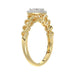 Elegant 10K Yellow Gold Heart-Shaped Engagement Ring Featuring 0.12Ct Round Diamonds With A Romantic And Timeless Design. Perfect As A Promise Ring, A