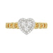 Elegant 10K Yellow Gold Heart-Shaped Engagement Ring Featuring 0.12Ct Round Diamonds With A Romantic And Timeless Design. Perfect As A Promise Ring, A