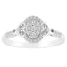 Sterling Silver 0.20CT Round Diamond Halo Ring For Women In Elegant Diamond Engagement Style Ring