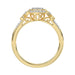 Romantic 10K Yellow Gold Halo Diamond Engagement Ring For Women Fine Jewelry