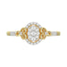 Romantic 10K Yellow Gold Halo Diamond Engagement Ring For Women Fine Jewelry