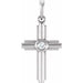 Ladies Natural Diamond Cross Pendant (I1, G-H) — Sterling Silver