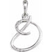 Ladies Natural Diamond Initial D Necklace (I1, G-H) — 14K White Gold