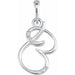 Ladies Natural Diamond Initial B Necklace (I1, G-H) — 14K White Gold