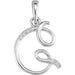Ladies Natural Diamond Initial G Necklace (I2, G-H) — Sterling Silver