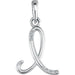Ladies Natural Diamond Initial I Necklace (I1, G-H) — 14K White Gold
