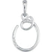 Ladies Natural Diamond Initial O Necklace (I1, G-H) — 14K White Gold
