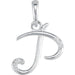 Ladies Natural Diamond Initial P Necklace (I1, G-H) — 14K White Gold