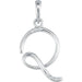 Ladies Natural Diamond Initial Q Necklace (I1, G-H) — 14K White Gold