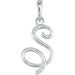 Ladies Natural Diamond Initial S Necklace (I1, G-H) — 14K White Gold