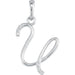Ladies Natural Diamond Initial U Necklace (I1, G-H) — 14K White Gold