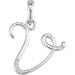 Ladies Natural Diamond Initial V Necklace (I1, G-H) — 14K White Gold