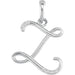 Ladies Natural Diamond Initial Z Necklace (I1, G-H) — 14K White Gold