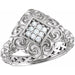 Ladies Natural Diamond Ring (I1, G-H) — 14K White Gold