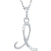 Ladies Natural Diamond Initial I Necklace (I2, G-H) — Sterling Silver
