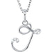 Ladies Natural Diamond Initial J Necklace (I1, G-H) — 14K White Gold
