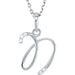 Ladies Natural Diamond Initial N Necklace (I1, G-H) — 14K White Gold