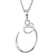 Ladies Natural Diamond Initial O Necklace (I2, G-H) — Sterling Silver