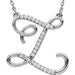 Ladies Natural Diamond Initial Z Necklace (I2, G-H) — Sterling Silver