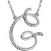 Ladies Natural Diamond Initial G Necklace (I2, G-H) — Sterling Silver