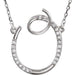 Ladies Natural Diamond Initial O Necklace (I2, G-H) — Sterling Silver