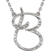 Ladies Natural Diamond Initial B Necklace (I2, G-H) — Sterling Silver