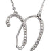 Ladies Natural Diamond Initial N Necklace (I2, G-H) — Sterling Silver