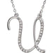 Ladies Natural Diamond Initial U Necklace (I2, G-H) — Sterling Silver