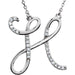 Ladies Natural Diamond Initial H Necklace (I2, G-H) — Sterling Silver
