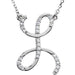 Ladies Natural Diamond Initial L Necklace (I2, G-H) — Sterling Silver